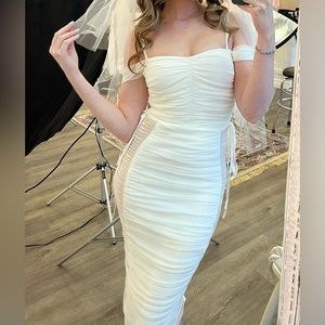 Gorgeous engagement white dress